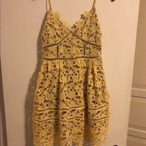 Strappy yellow floral dress